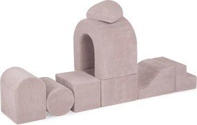 Ihrisko Zámok s bazénom + 150 loptičiek (perleťové, zlaté), prémiový ružový menčester