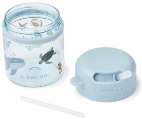 LIEWOOD Detská fľaša so slamkou Pavia Sea Creature Sandy 280 ml
