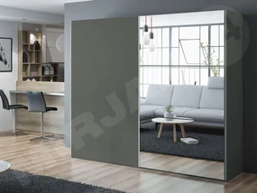 Šatníková skriňa Ogino 250, Farby: biela / zrkadlo