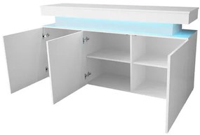 Skrinka Lesteralo 3D 160 (čierna + lesk čierny) (s LED osvetlením). Vlastná spoľahlivá doprava až k Vám domov. 1105937