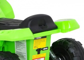 Ramiz Detská štvorkolka na batérie Storm zelená + motor 25W + MP3 USB + LED