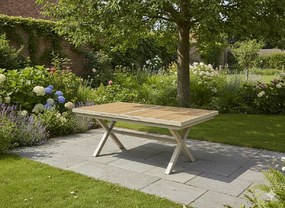 CH Béžový záhradný hliníkový rozkladací stôl Beno III 180/240