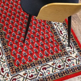 Asra, Kusový ručne tkaný koberec Mir red, 90x160, červená, obývacia izba