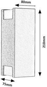 Rabalux 77055 - Vonkajšie nástenné svietidlo CERNON 2xGU10/7W/230V IP44 čierna
