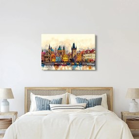 Obraz - Jeseň v maľovanom meste (90x60 cm)