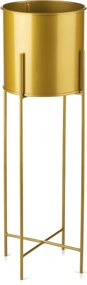 KOVOVÝ KVETINÁČ SO STOJANOM GOLDEN 75X21 CM ZLATÁ