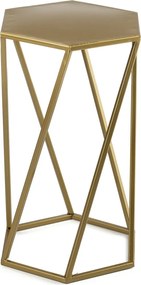 STOJAN NA KVETINÁČ HEXAGON 40X24X27 CM ZLATÁ