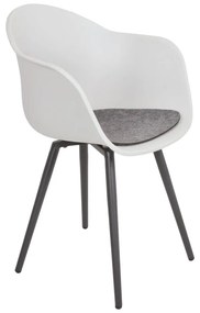 Sivá plastová záhradná stolička Zara – Garden Pleasure