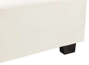 Beliani Vodná posteľ Zamat VINCENNES 160 x 200 cm Krémová biela manželská