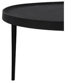 Čierne okrúhle konferenčné stolíky v súprave 2 ks ø 75 cm Tobias – Light &amp; Living