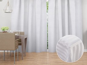 Biante Dekoračný záves Monako PM-124 Pruhovaná šachovnica biela - šírka 270 cm 270x140 cm