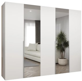 Šatníková skriňa 250 cm Alice 2 (biela + kašmír). Akcia -20%. Vlastná spoľahlivá doprava až k Vám domov. 1126182
