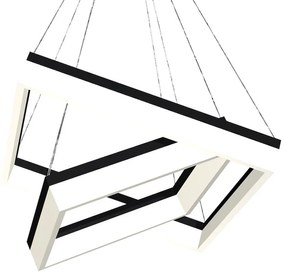 Závesné LED svietidlo Nero, 2x LED 80w, 4000k, b