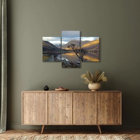 Obraz - Hory pri jazere (90x60 cm)