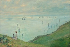 Obraz - Henri Fantin-Latour, Cliffs at Pourville, reprodukcia (90x60 cm)
