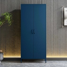 Šatníková skriňa FLAVIO, 800 x 1850 x 450 mm, Modern: tmavomodrá farba