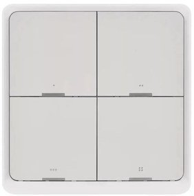 Vypínač 4-tlačidlový GoSmart 1xCR2430 Tuya biela