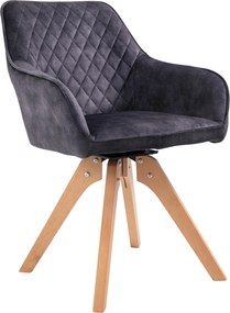 XXXLutz STOLIČKA S PODRÚČKAMI, zamat, čierna MID.YOU - Stoličky - 001769016303