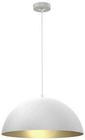EUlight Závesné svietidlo Beta, 1x zlaté/biele kovové tienidlo, (fi 35cm), w/g