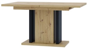 Jedálenský stôl Wogrun (artisan + čierna) (pre 6 až 8 osôb). Akcia -20%. Vlastná spoľahlivá doprava až k Vám domov. 1055273