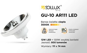 LED žiarovka GU10 3000k 12w 800lm