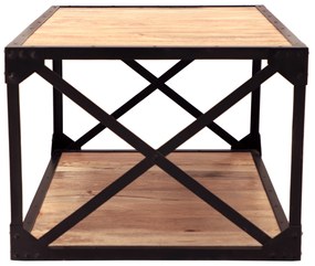 furniture-nabytek.cz - Konferenčný stolík kov drevo mango 90x45x60