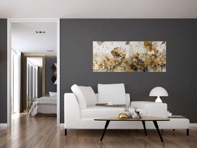 Obraz - Abstraktná kvetinová maľba (120x50 cm)