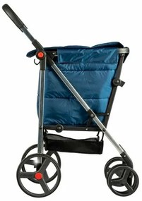 Rolser Skladací nákupný vozík na kolieskach Basket Polar 4Big, modrá