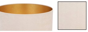 Závesné svietidlo Mediolan, 1x svetlobéžové/zlaté textilné tienidlo, (výber z 2 farieb konštrukcie), (fi 40cm)