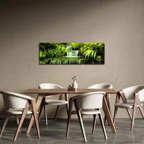 Obraz - Indonézske vodopády (s hodinami) (90x30 cm)