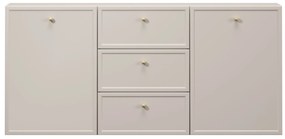 Závesná komoda Lorini 150 cm - kašmírová / zlaté úchytky G