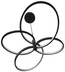 LED luster na lanku RIBBON LED/37W/230V 4000K čierna