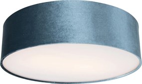 Moderné stropné svietidlo modré 40 cm so zlatým vnútrom - Drum