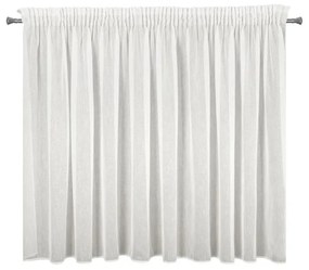 Biela záclona LILIAN na páske s dažďovým efektom, polopriehľadná 300X145 cm