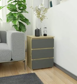 Nočný stolík CL3/40 dub artisan / sivý