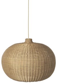 Ratanové tienidlo Braided Belly Lampshade, guľa – prírodné