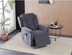 Polohovacie kreslo sivé, elektrické TV-7072 GREY2