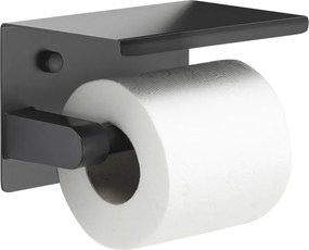 Sapho Sapho, Držiak toaletného papiera s poličkou, čierna matná, UN1197B