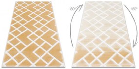 Koberec AKRYL VALS 3232 Geometricky 3D žltý / slonia kosť