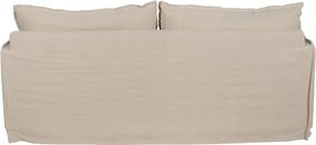 Krémová ľanová pohovka 200 cm – Ixia