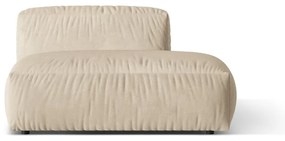 Béžový zamatový modul pohovky (pravý roh) Martina – Micadoni