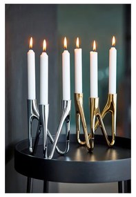 Svietnik v striebornej farbe Morsø Roots