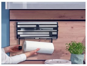 Nástenný kovový držiak na fólie a papierové utierky v striebornej farbe Parat Royal – LEIFHEIT