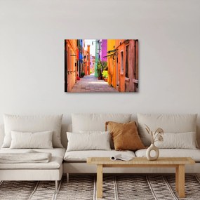Obraz - Farebné domy v Burane, Benátky (70x50 cm)