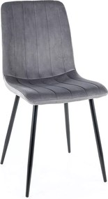 SI Alan Velvet stolička sivý