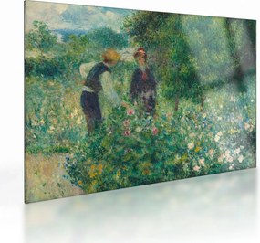 Sklenený obraz - Auguste Renoir, Picking Flowers, reprodukcia (70x50 cm)