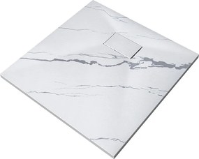 Besco Štvorcová sprchová vanička z SMC kompozitu VEXO MARBLE SQ 80x80 (90x90) BESCO-Rozmery: 80x80