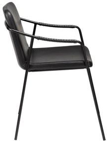 Čierna jedálenská stolička z imitácie kože DAN-FORM Denmark Boto