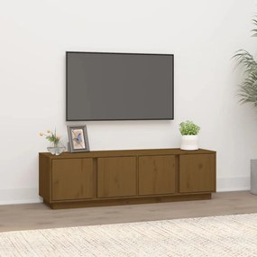 TV skrinka medovo-hnedá 140x40x40 cm masívna borovica 814462