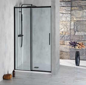 Polysan, ALTIS LINE BLACK sprchové dvere 1570-1610mm, výška 2000mm, číre sklo, AL4312B